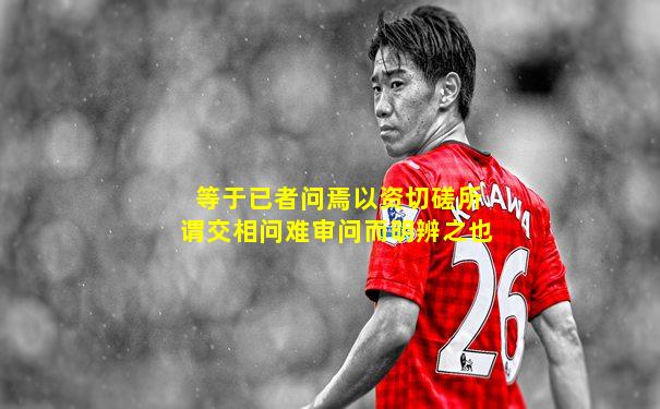 等于已者问焉以资切磋所谓交相问难审问而明辨之也